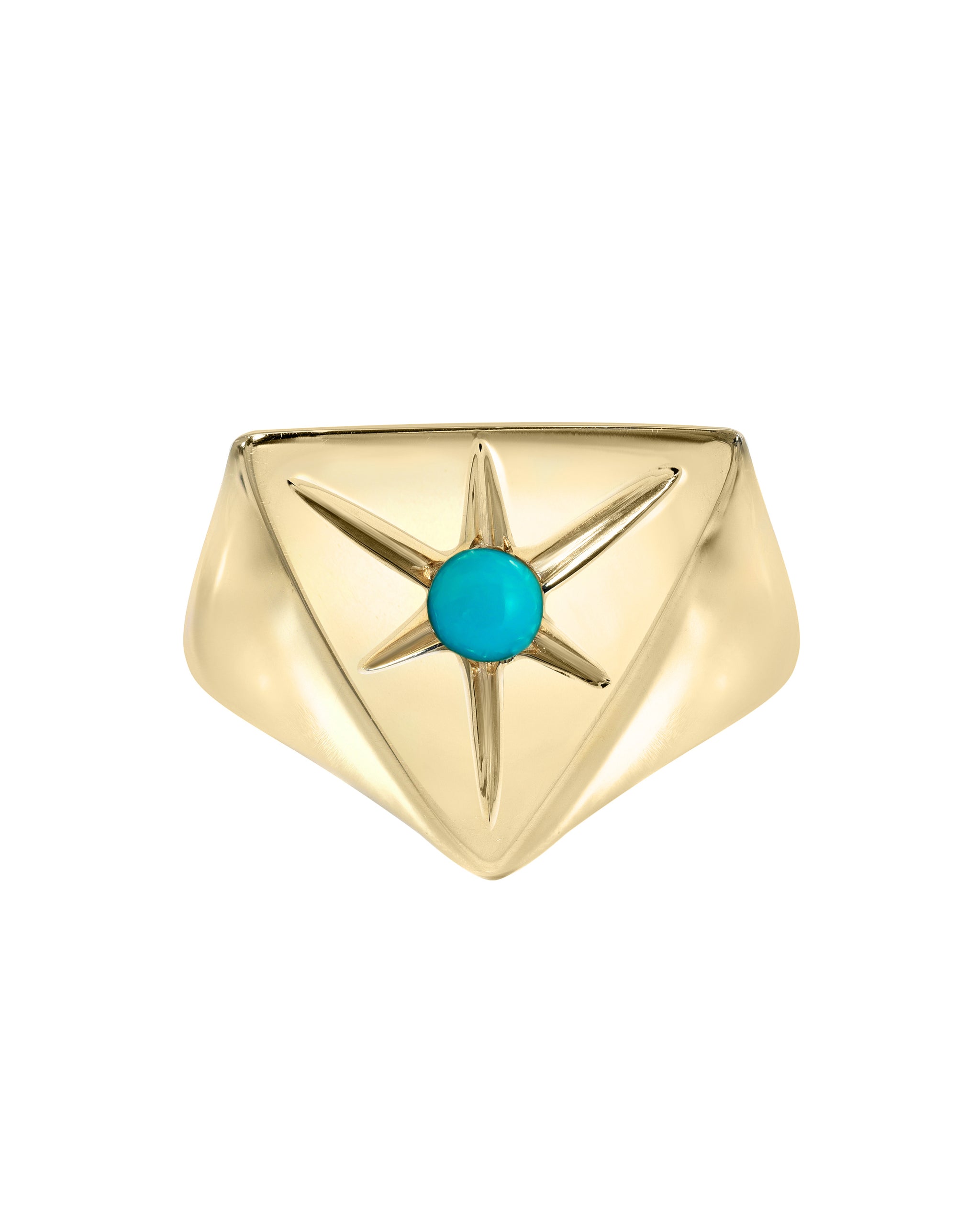 14k Gold Turquoise In the Stars Ring
