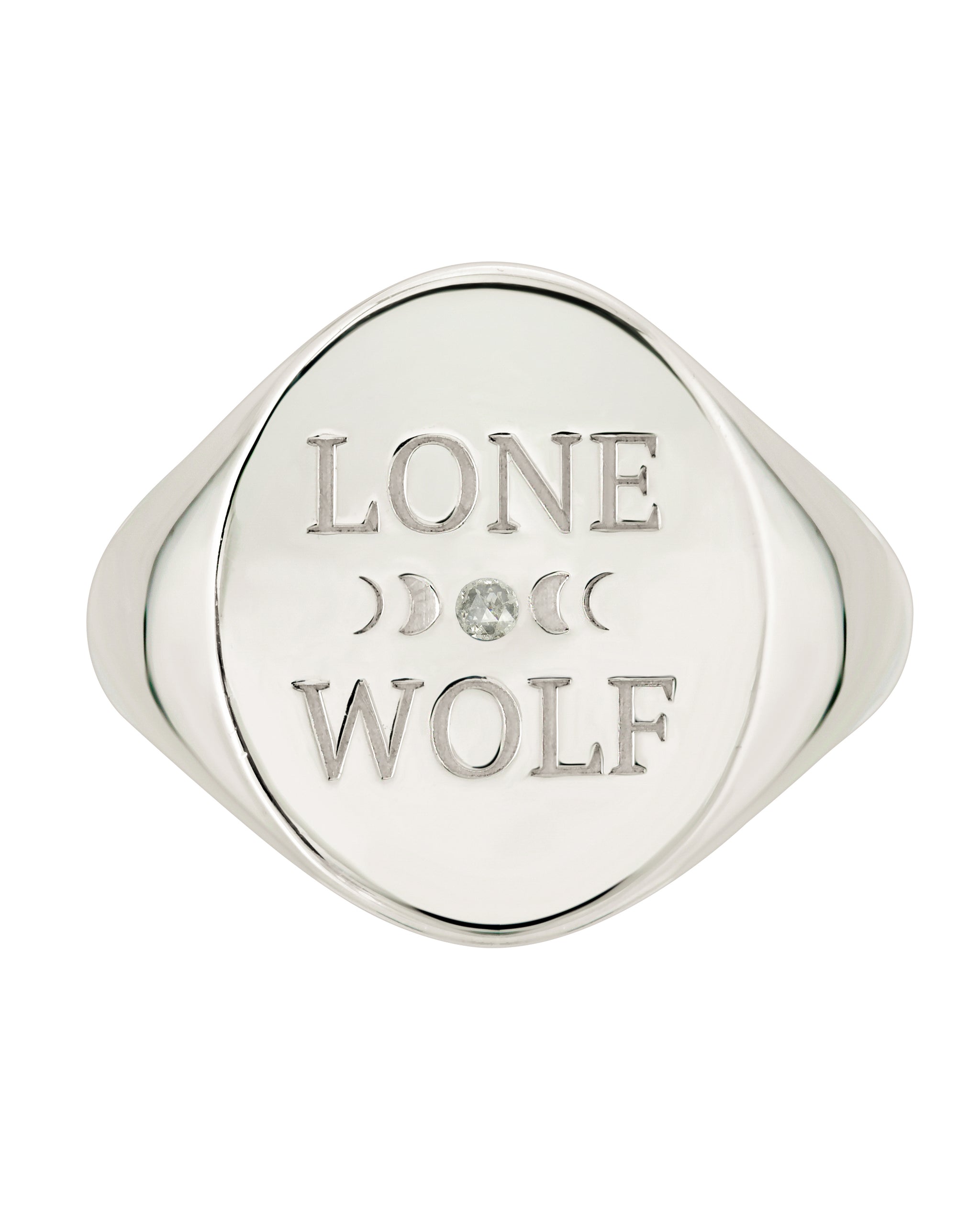 LONE WOLF WHITE TOPAZ RING