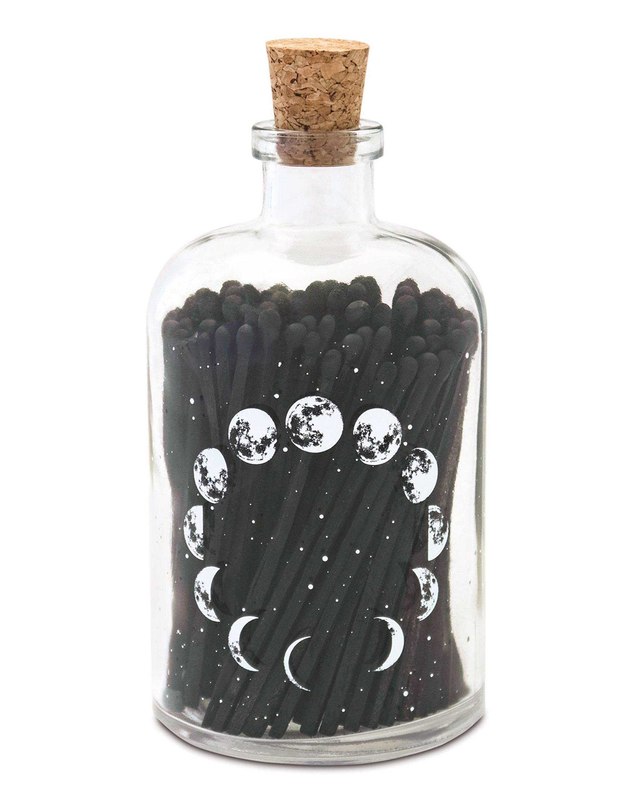 Large Moon Phase Match Stick Bottle & Striker, by Skeem Design, Turquoise + Tobacco