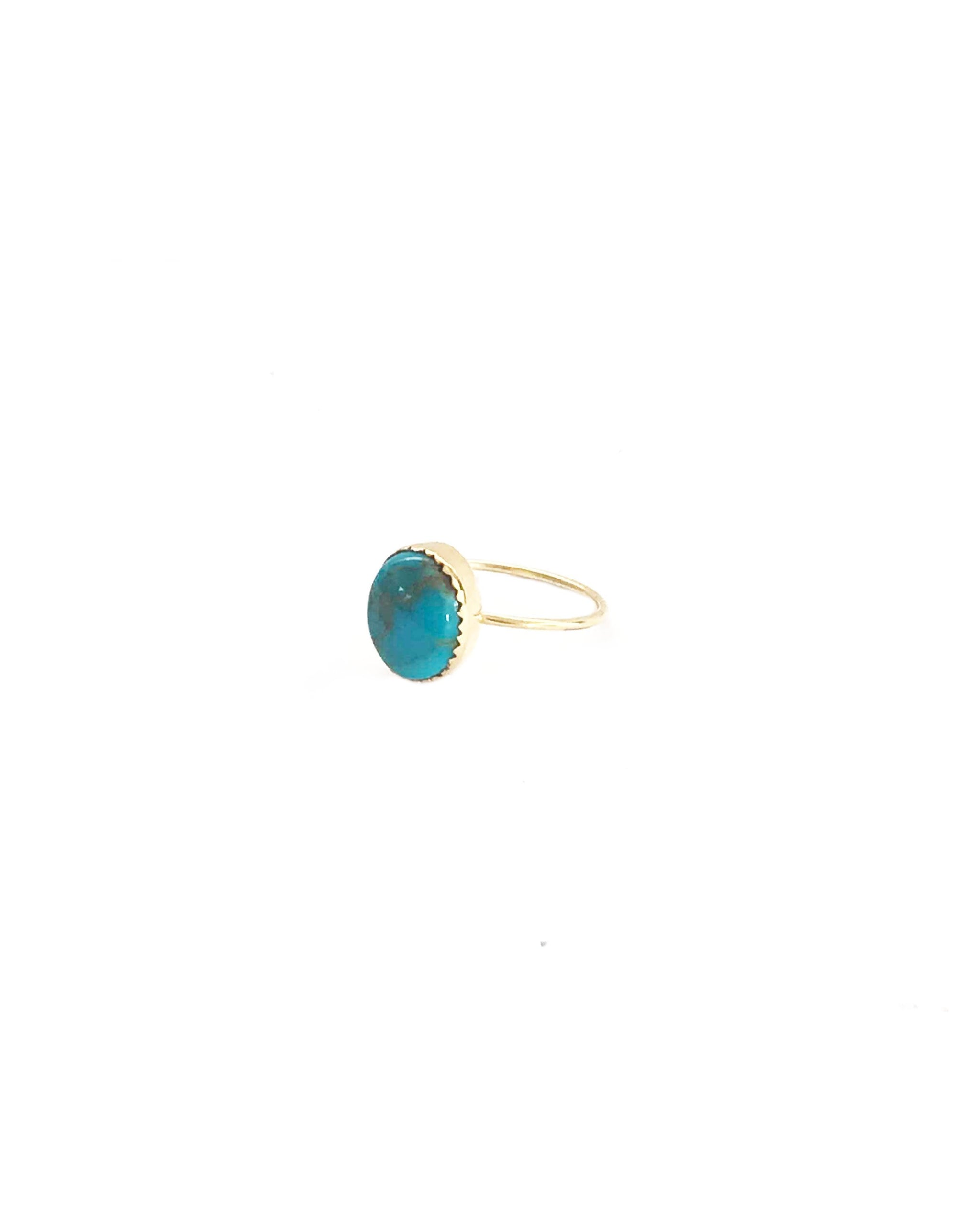 MOON DUST RING - GOLD - TURQUOISE + TOBACCO